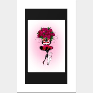 Valentine's Day Cute Cat Lady Posters and Art